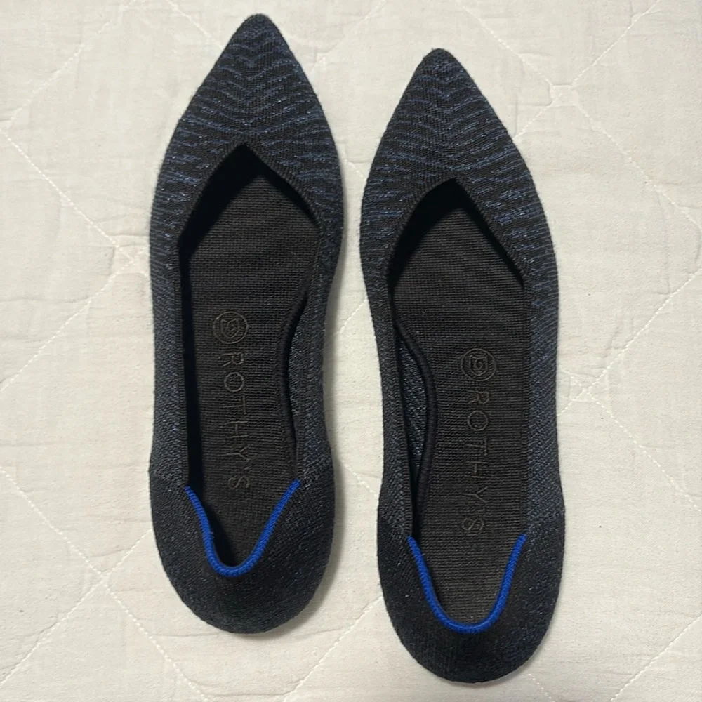 Rothy's The Point Midnight Metallic Zebra - Picture 14 of 14